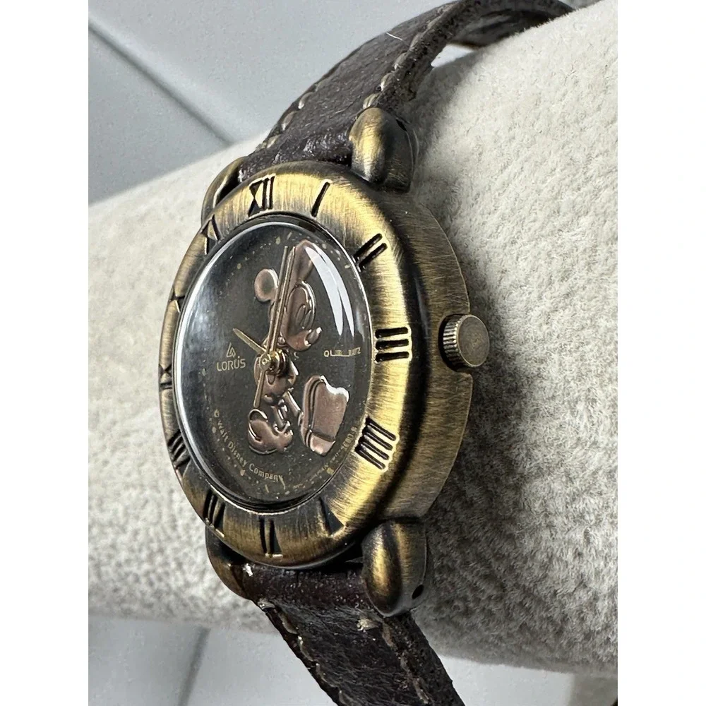 Lorus V811-4290 Disney Mickey Mouse‎ Vintage Ladies Rare New Battery 27MM 6.75